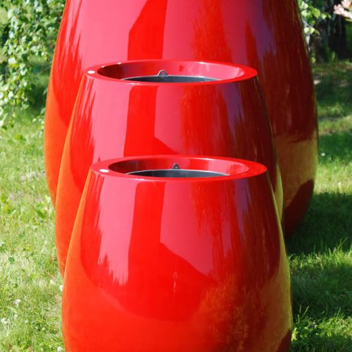 Donice ogrodowe ASSIL czerwone rożne rozmiary